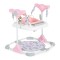 Saritor Moni Hop Pink  pentru copii, 6 luni+, 12 kg, scaun rotativ 360°, 3 niveluri inaltime, jucarii interactive, muzical