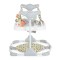 Saritor Moni Hop Grey pentru copii, 6 luni+, 12 kg, scaun rotativ 360°, 3 niveluri inaltime, jucarii interactive, muzical