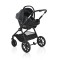 Cărucior 3in1 Cangaroo Joker Grey, Cadru Aluminiu, Scaun Auto i-SIZE Inclus, Pliere Semiautomată, Copertină UV50+, 0-4 Ani