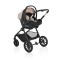 Cărucior 3in1 Cangaroo Joker Rose, Cadru Aluminiu, Scaun Auto i-SIZE Inclus, Pliere Semiautomată, Copertină UV50+, 0-4 Ani