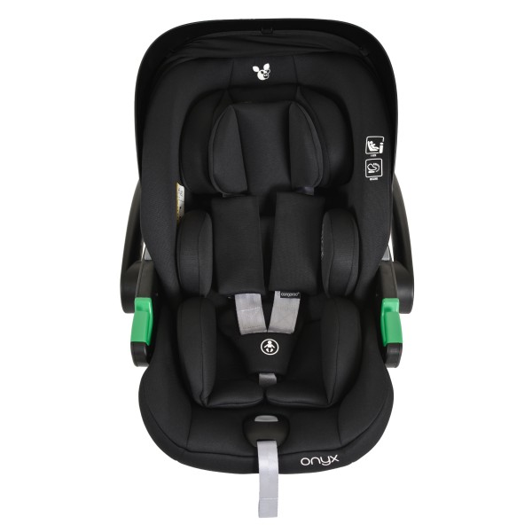 Scaun Scoica Auto Bebelusi Cangaroo Onyx Black i-Size – ISOFIX, R129, Spumă Memorie, Protecție Laterală, 40–87 cm