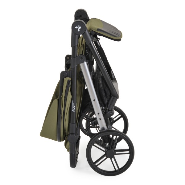 Cărucior Cangaroo Ace Green, 0-4 Ani, Aluminiu, Amortizoare Toate Roțile, Copertină UPF 50+, Șezut 87 cm, 0-22 kg