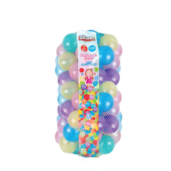 Set 100 Mingi Pilsan Colorate cu Sclipici pentru Copii – 6 cm, Piscină, Cădiță, Spațiu de Joacă, 1–8 Ani