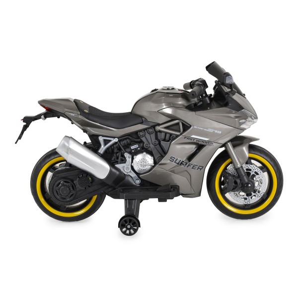 Motocicletă Electrică pentru Copii 3-8 Ani, Moni Surfer Grey – 12V, Bluetooth, MP3, 8 km/h Motocicletă Electrică pentru Copii 3-8 Ani, Moni Surfer Grey – 12V, Bluetooth, MP3, 8 km/h