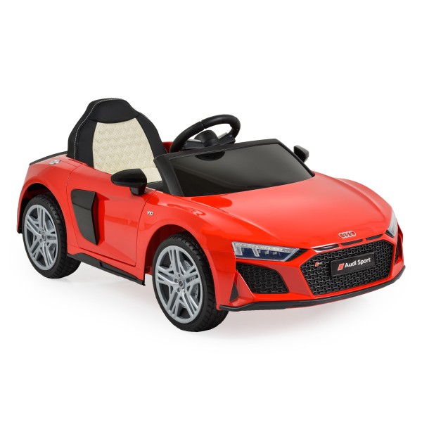 Mașinuță Electrică Copii 3–8 Ani Audi R8 Spyder Red – 2 Motoare, Baterie 12V, Telecomandă, Bluetooth, Uși Funcționale, Faruri LED