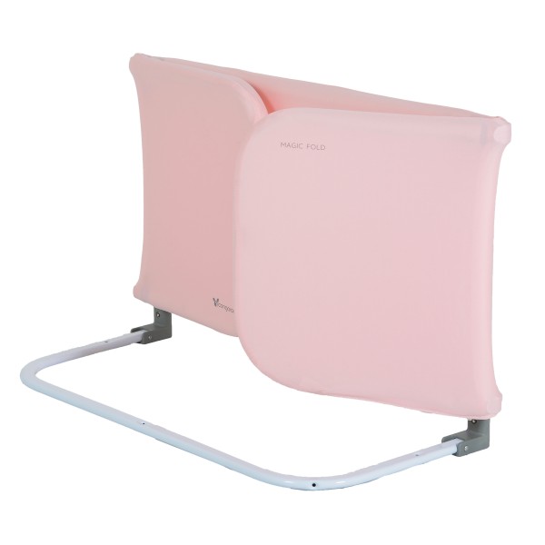 Barieră Pat Copii 18 Luni – 5 Ani Cangaroo Magic Fold Pink – 150 cm, Pliabilă, Ușor de Montat, Protecție Anticădere
