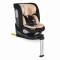 Scaun auto rotativ 360° Moni Strike Sand Beige cu ISOFIX și picior de sprijin, R129 i-Size, 0-12 ani (40-150 cm) – Protecție completă și confort premium