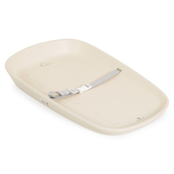 Saltea de înfășat Cangaroo Nuvia Beige din EVA impermeabil, cu centură, înclinare antireflux și scală măsurare, 0-12 luni