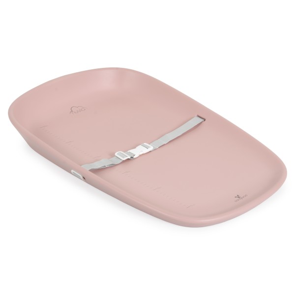Saltea de înfășat Cangaroo Nuvia Pink din EVA impermeabil, cu centură, înclinare antireflux și scală măsurare, 0-12 luni