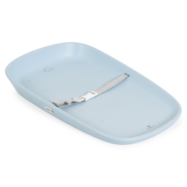Saltea de înfășat Cangaroo Nuvia blue din EVA impermeabil, cu centură, înclinare antireflux și scală măsurare, 0-12 luni