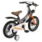 Bicicleta copii Byox GTR Grey 14 inch, 3-5 ani, cadru magneziu, frane disc, roti ajutatoare, far LED