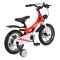 Bicicleta copii Byox GTR Red 14 inch, 3-5 ani, cadru magneziu, frane disc, roti ajutatoare, far LED