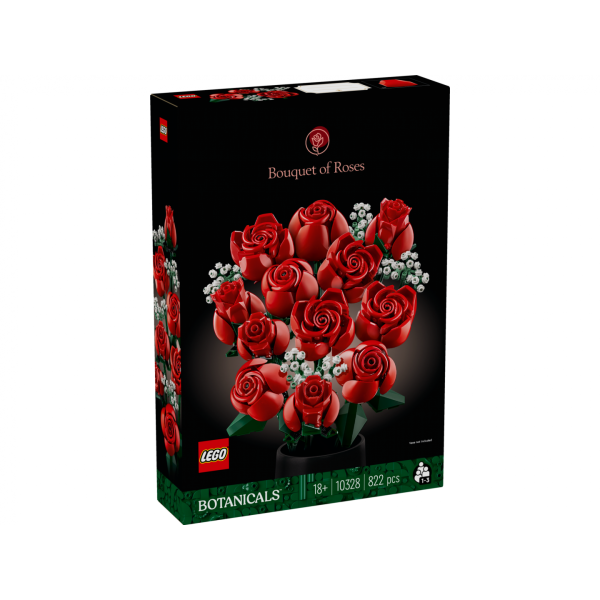 Set constructie LEGO Botanicals Buchet trandafiri 10328 822 piese decor casa cadou romantic + 18 ani