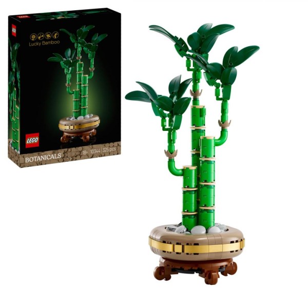 Set constructie LEGO Botanicals Bambus Norocos 10344 planta decorativa 325 piese cadou adulti + 18 ani