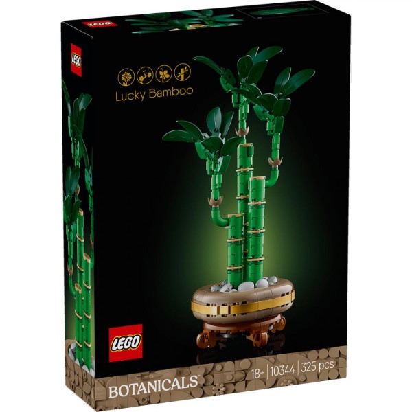 Set constructie LEGO Botanicals Bambus Norocos 10344 planta decorativa 325 piese cadou adulti + 18 ani