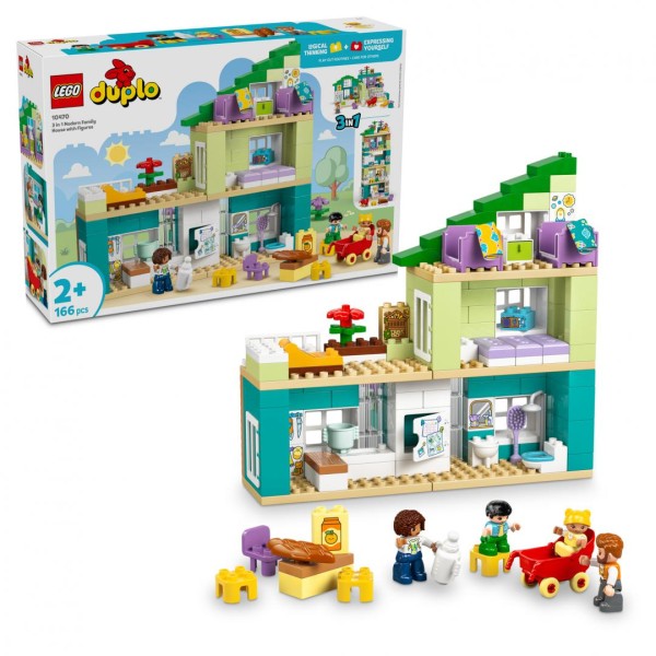 CASA MODERNA DE FAMILIE 3IN1, CU FIGURINE LEGO10470