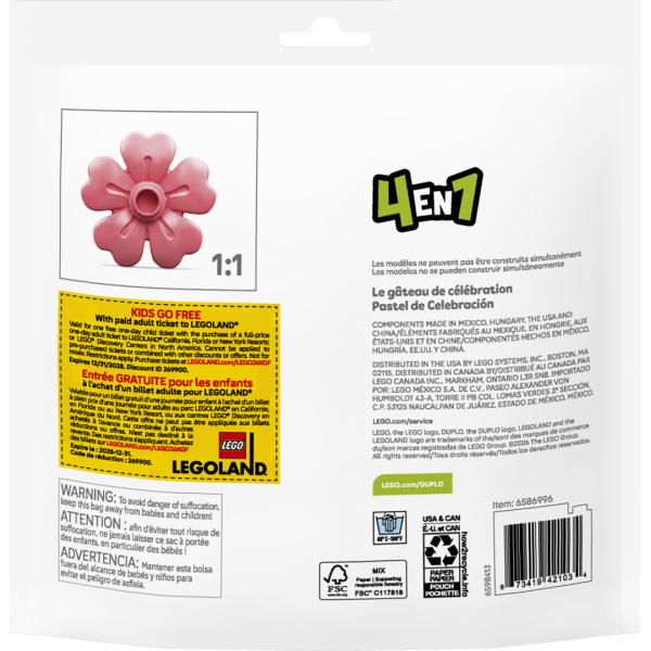 Set constructie LEGO DUPLO tort aniversar 30712 9 piese jucarie educativa copii + 1.5 ani