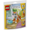 Set constructie LEGO Creator 3 in 1 pisica portocalie 30714 79 piese 3 modele animale + 6 ani