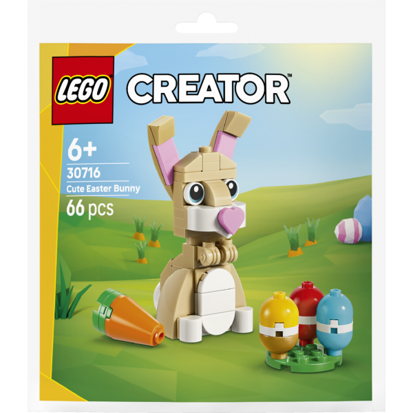 Set constructie LEGO Creator Iepuras Paste 30716 66 piese figurina animale + 6 ani