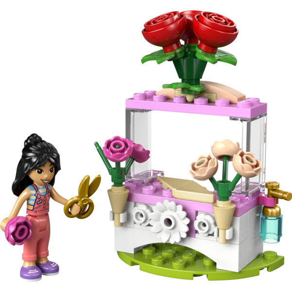 Set constructie LEGO Friends stand flori trandafiri 30721 55 piese cu figurina + 5 ani