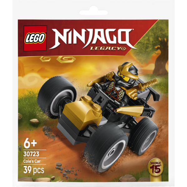 Set constructie LEGO Ninjago masina ninja Cole 30723 39 piese cu figurina + 6 ani