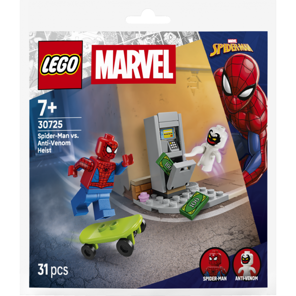 Set constructie LEGO Marvel Spider Man vs Anti Venom 30725 31 piese cu figurine actiune + 7 ani