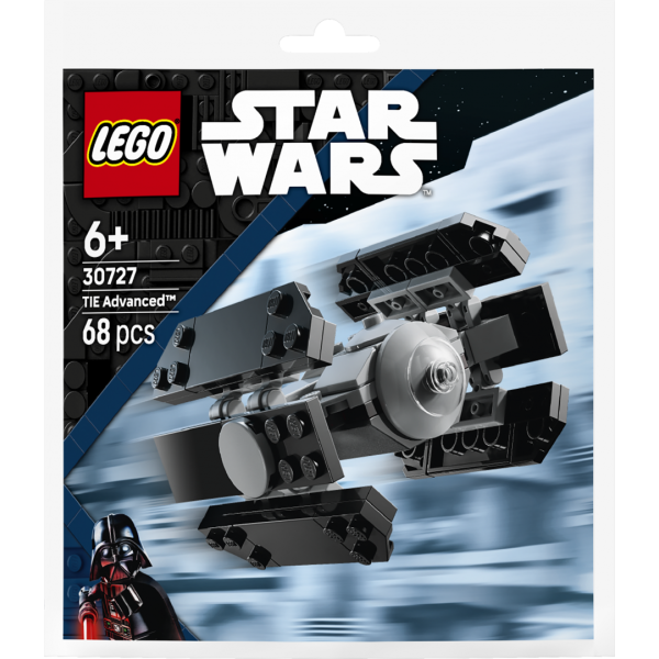 Set constructie LEGO Star Wars nava TIE Advanced Darth Vader 30727 68 piese colectie + 6 ani