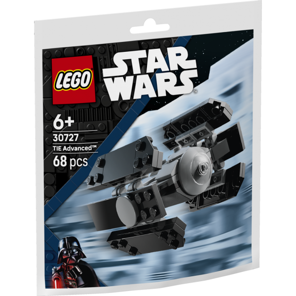 Set constructie LEGO Star Wars nava TIE Advanced Darth Vader 30727 68 piese colectie + 6 ani