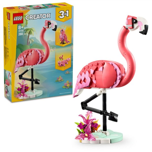 ANIMALE SALBATICE: FLAMINGO ROZ, LEGO 31170
