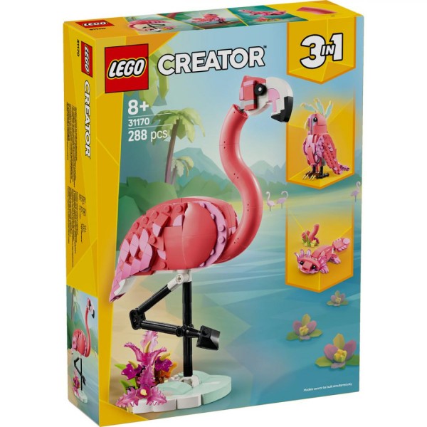 ANIMALE SALBATICE: FLAMINGO ROZ, LEGO 31170