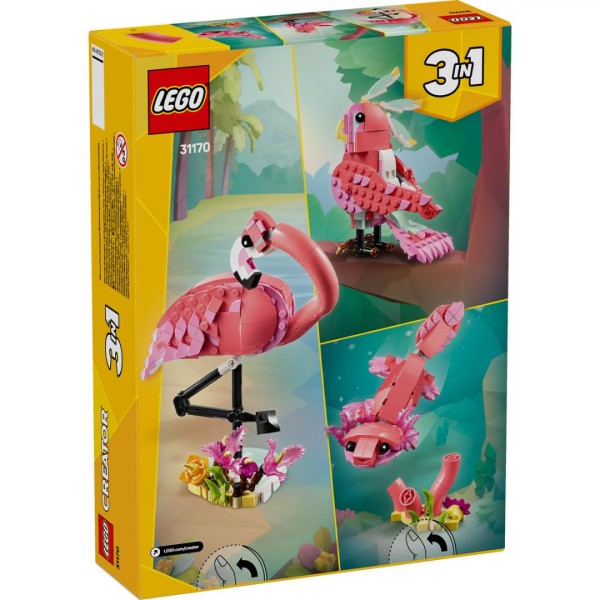 ANIMALE SALBATICE: FLAMINGO ROZ, LEGO 31170