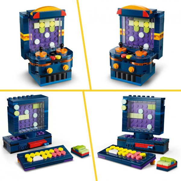 Set constructie LEGO Creator 3 in 1 consola jocuri retro 31380 268 piese 3 modele gaming + 8 ani
