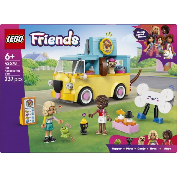 FURGONETA CU ACCESORII PENTRU ANIMALE DE COMPANIE LEGO42678