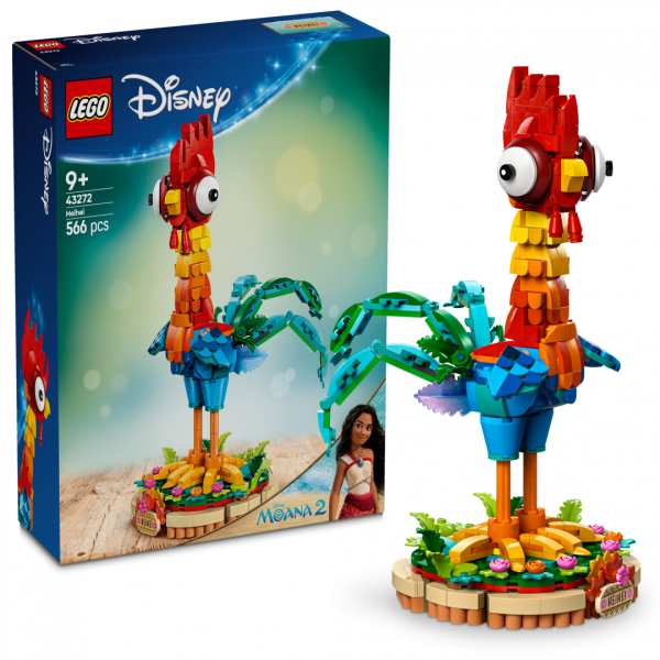 Set constructie LEGO Disney Heihei Vaiana 43272 566 piese figurina articulata decor + 9 ani