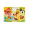 Puzzle 3D din Lemn Tooky Toy, Animale de Fermă, Figurine Colorate, 12 Luni+