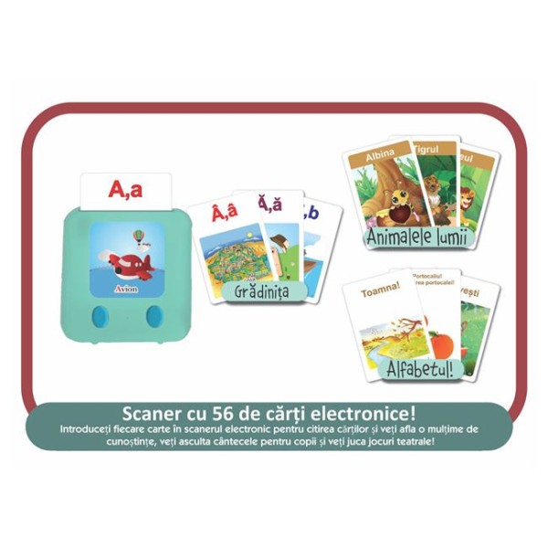 Cort de joaca, Gradinita Montessori,Functii Educative 10,Cantece si Povesti,scaner cu 56 carti electronice 100 x 110 x 70 cm,Varsta 3+