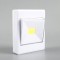 Lampa de veghe LED cu Baterie, Forma intrerupator, Alb, 9x8x2 cm