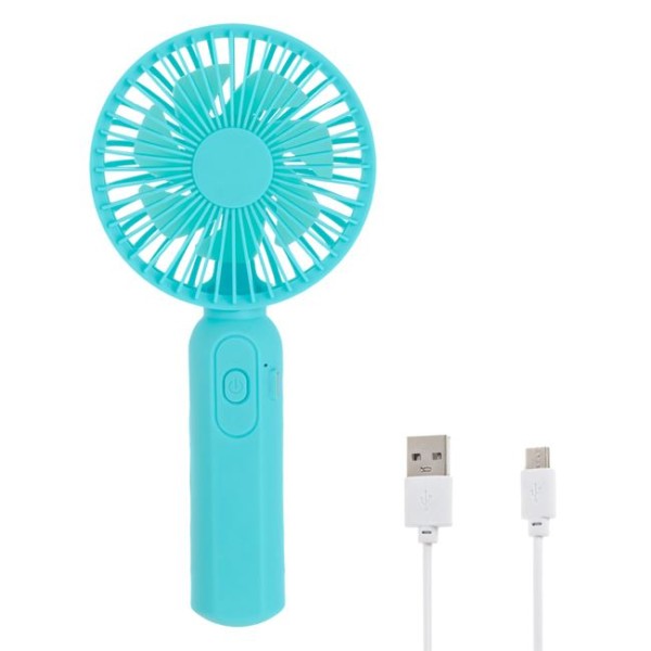 Mini Ventilator Portabil si Reincarcabil, Albastru USB 19cm