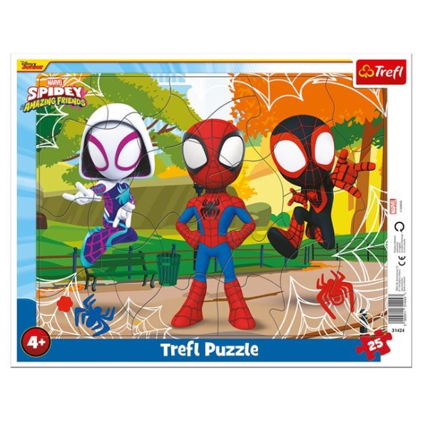 Puzzle copii Spider Man , 25 de piese, Trefl, 37x29 cm, 4 Ani +