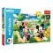 Puzzle copii Minnie si Mickey, 24 de piese, Trefl, 60x40 cm, 3 Ani +