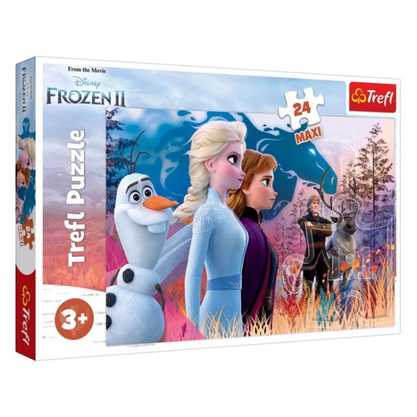 Puzzle copii Copii Frozen Elsa si Anna , 24 de piese, Trefl, 60x40 cm, 3 Ani +