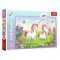 Puzzle copii Unicorni Castel Curcubeu,100 piese, Trefl, 41x28 cm, 5 Ani +