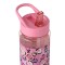 Sticla Apa Copii din Plastic cu Flip Top si Maner Inelar, Roz, 7x21cm, 650 ml