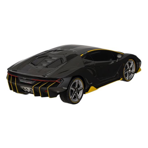 Masina cu Telecomanda Volan si Lumini Led, Marca Lamborghini Centenario, Negru cu Galben  53x23.5x20 cm, Varsta 8 Ani +